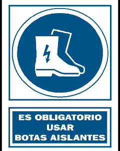 Uso obligatorio de botas aislantes.OB07A3