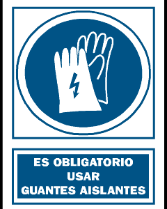 Uso obligatorio de guantes aislantes.OB05A3