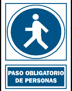 Paso obligatorio para personas.OB10A3