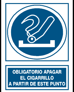 Obligatorio apagar el cigarro.OB11A3