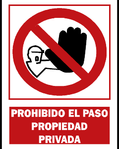 Prohibido el paso propiedad privada. PR50A3