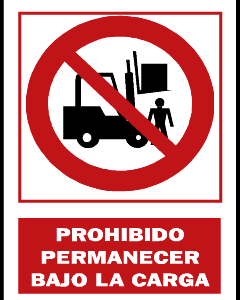 Prohibido permanecer bajo la carga. PR19A3