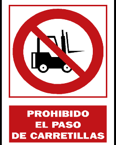 Prohibido pasar carretillas. PR06A3