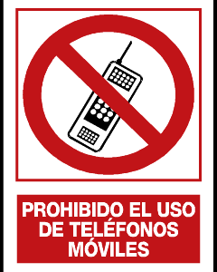 Prohibido usar teléfonos móviles.PR21A3