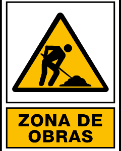 Atención zona de obras.AD25A3