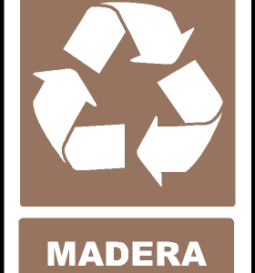 Señal de reciclaje madera. REC07