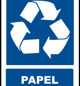 Señal de reciclaje papel. REC03