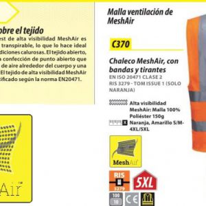 Chaleco Portwest®  MeshAir bandas.C374