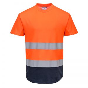 Camiseta Cotton Confort Mesh Portwest® manga corta bicolor.C395