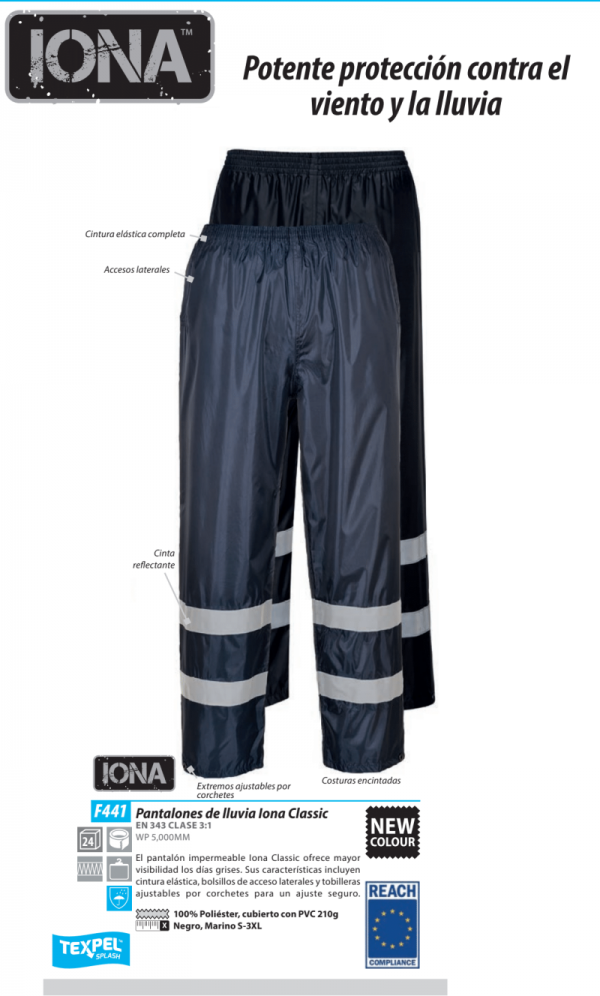 Pantalón chubasquero Portwest Iona Classic®.F441