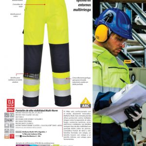 Pantalón alta visibilidad Portwest Multi-Norm®.FR62