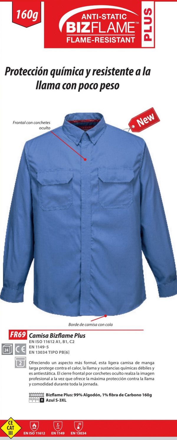 Camisa Portwest BizFlame Plus®.FR69