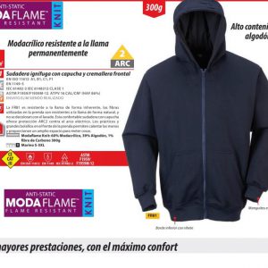 Sudadera ignífuga con capucha Portwest Modaflame®.FR81