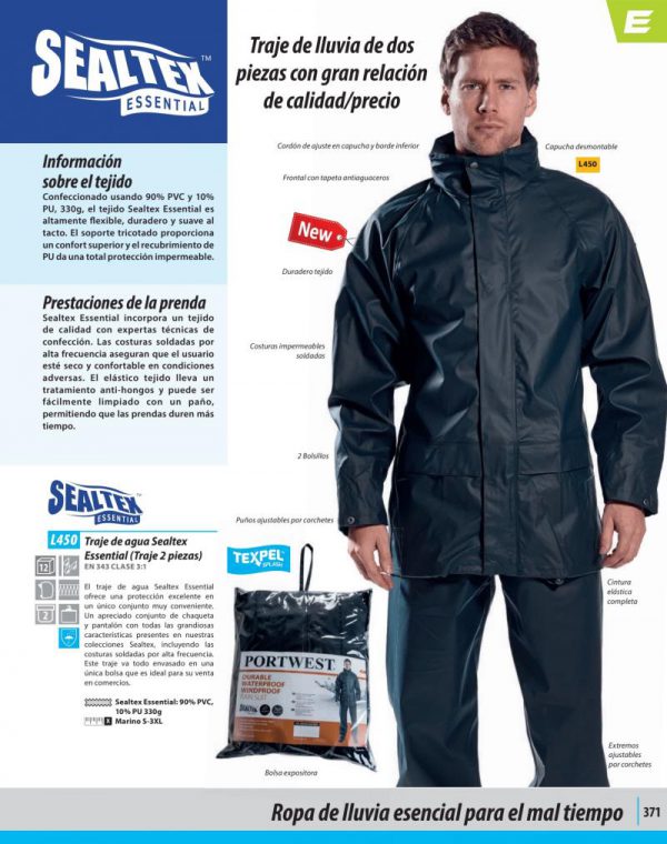 Traje de agua completo Portwest Sealtex® Essential.L450