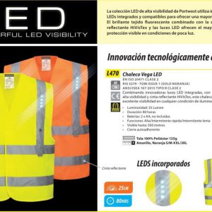 Chaleco Portwest® alta visibilidad con LED Vega.L470