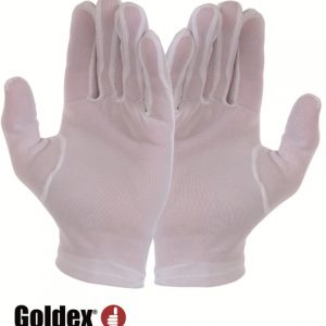 Guante (Pack 10 uds) nylon blanqueado montaje de vestir dobladillo.NY100