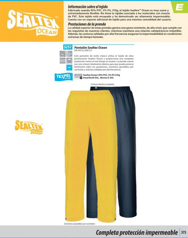 Pantalón chubasquero Portwest Sealtex Ocean®.S251