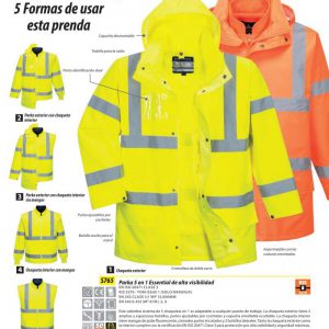 Parka 5X1 alta visibilidad Portwest®.S765