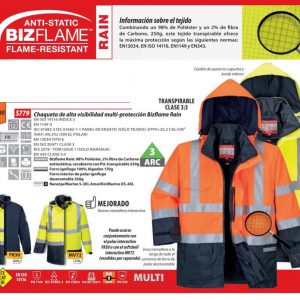 Parka alta visibilidad Portwest Modaflame Multi Norm®.S779