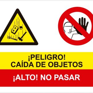 Peligro caída de objetos alto no pasar.SCR-1090