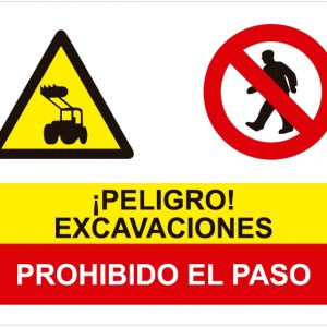 Peligro excavaciones y prohibido el paso.SCR-1111