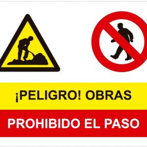 Peligro obras prohibido el paso.SCR-1135