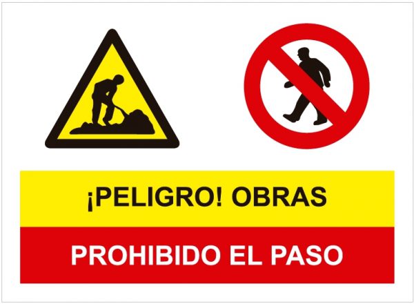 Peligro obras prohibido el paso.SCR-1135