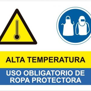 Alta temperatura uso obligatorio ropa protectora.SCR-2095