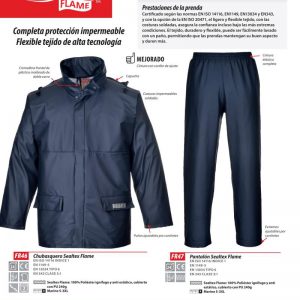 Chubasquero Portwest Sealtex Flame® multi-protección.FR46