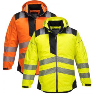 Chaqueta de lluvia Portwest Visión® alta visibilidad.T400